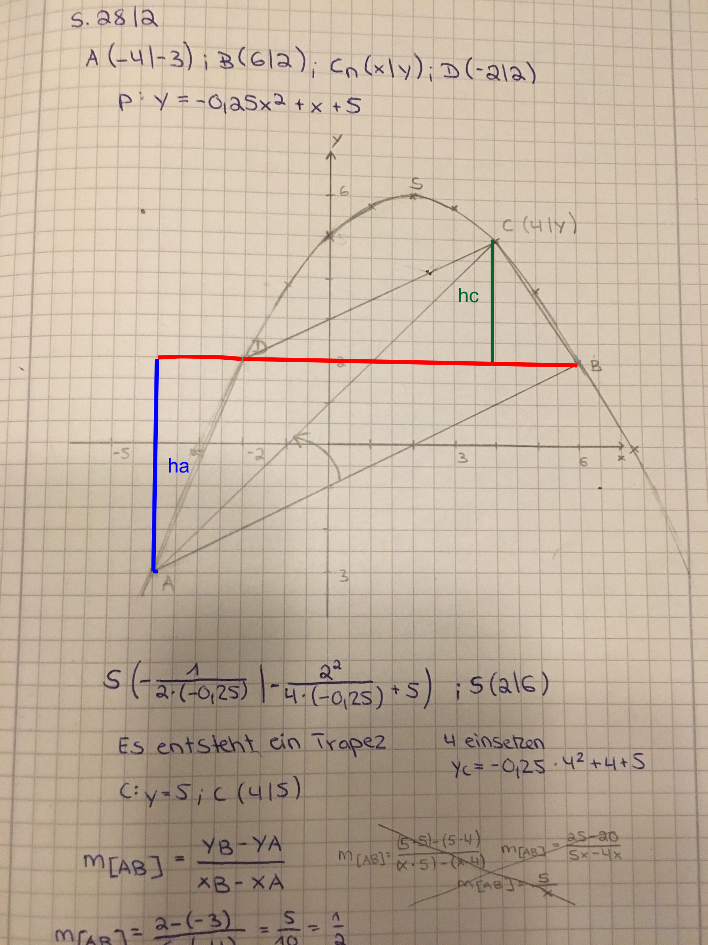 Wie kann ich den Vektor AC berechnen, wenn ich den Flächeninhalt eines