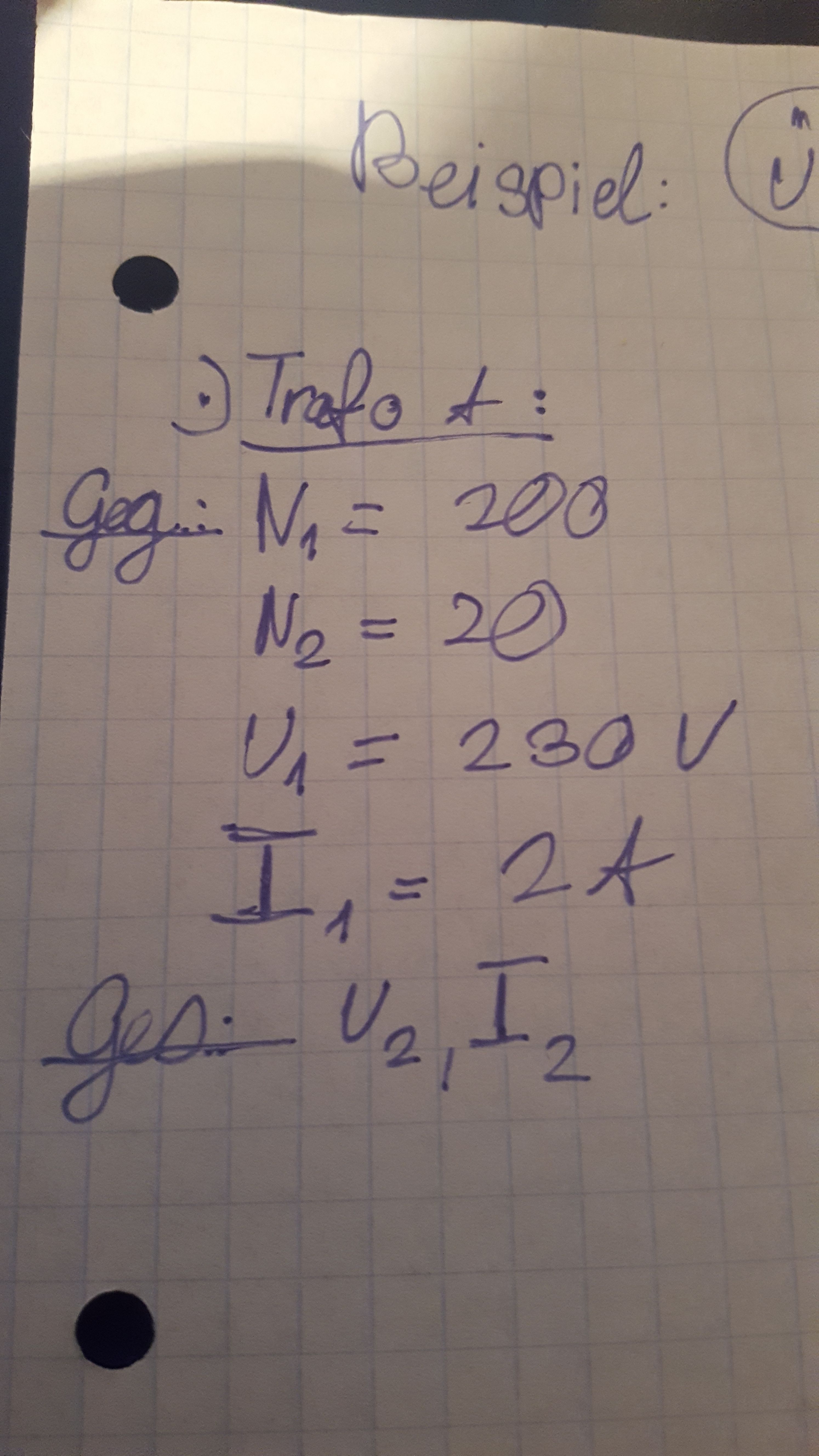 Trafo - Stromstärkebrechnung | GoStudent