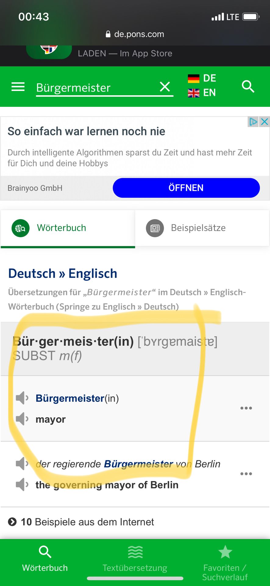 Was heißt auf englisch Bürgermeister | GoStudent
