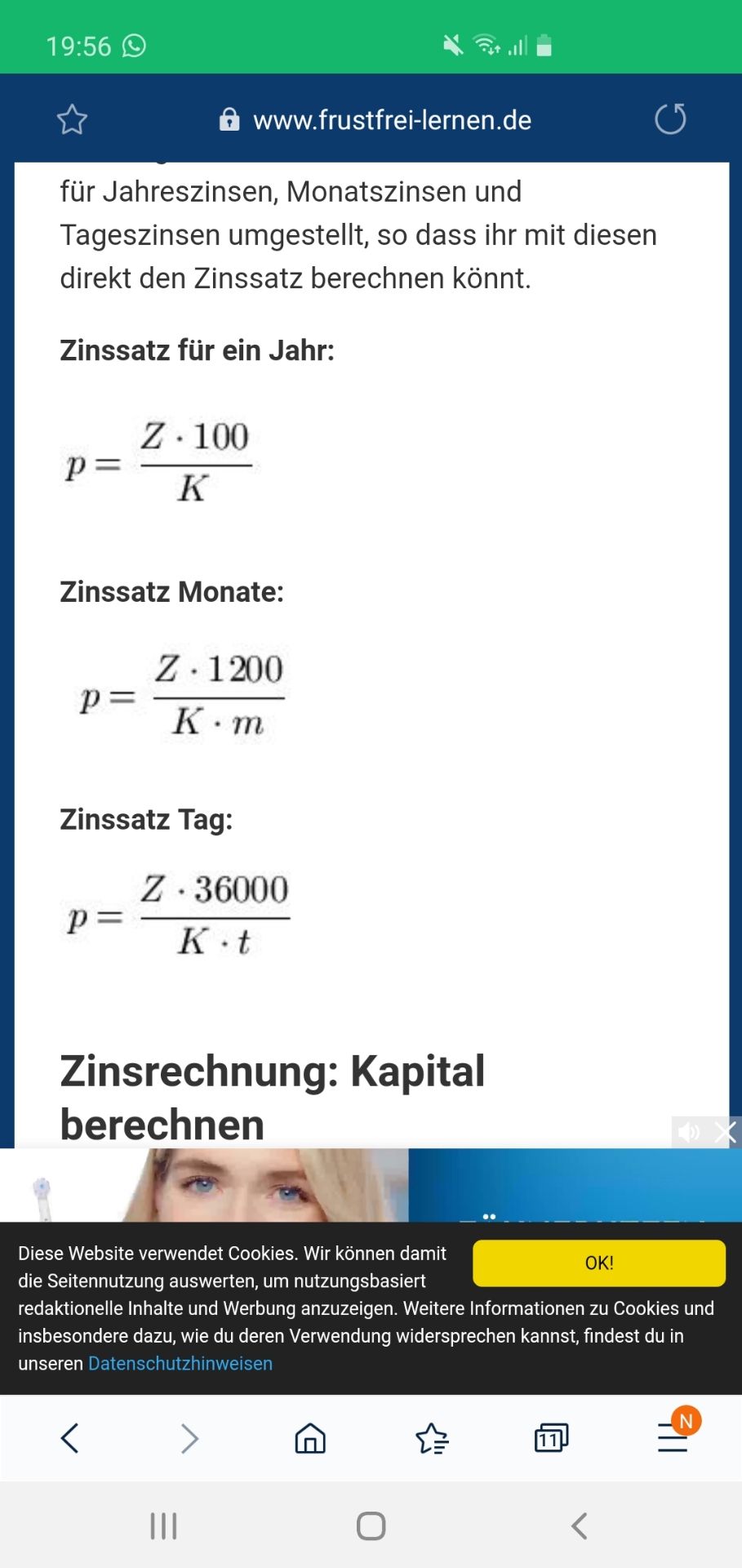 Eine Rechnung von 2485€ wurde 189 Tage zu spät bezahlt ...