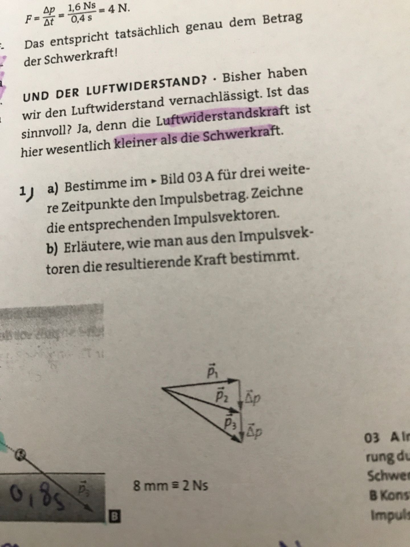 Formel für die impulsänderung p=F*t mit dieser formel F=m ...