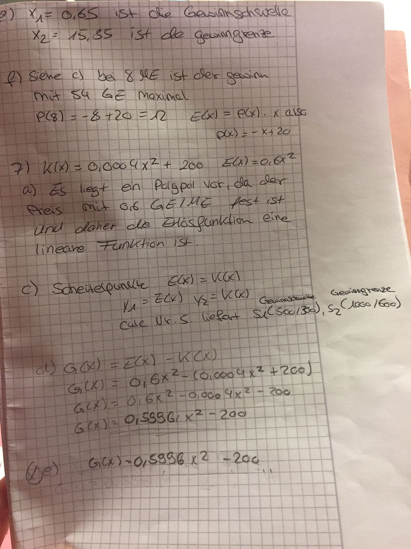 Kann jemand diese Formel in die scheitelpunktform umformen ...