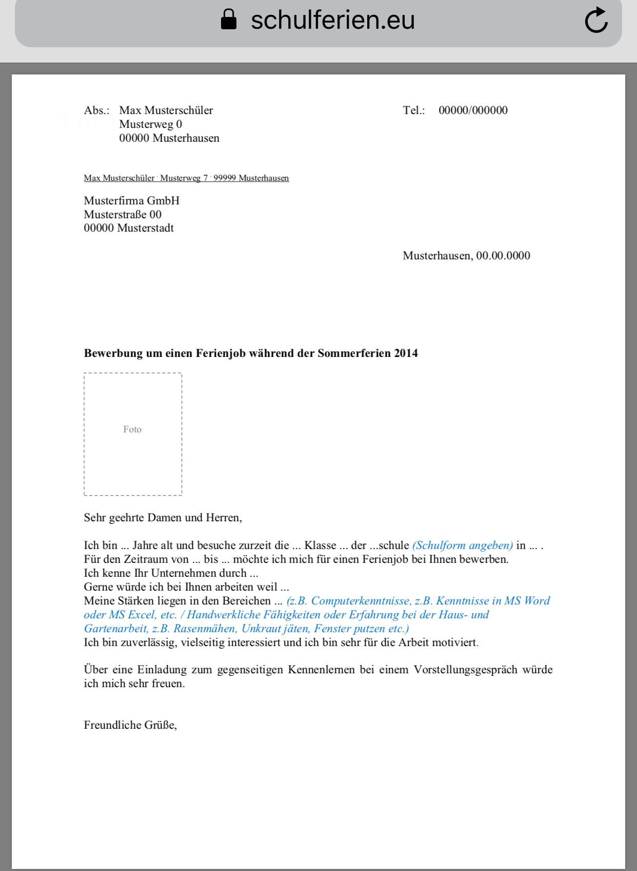 Suche Gute Ferialjobbewerbungen Bitte Schicken Gostudent