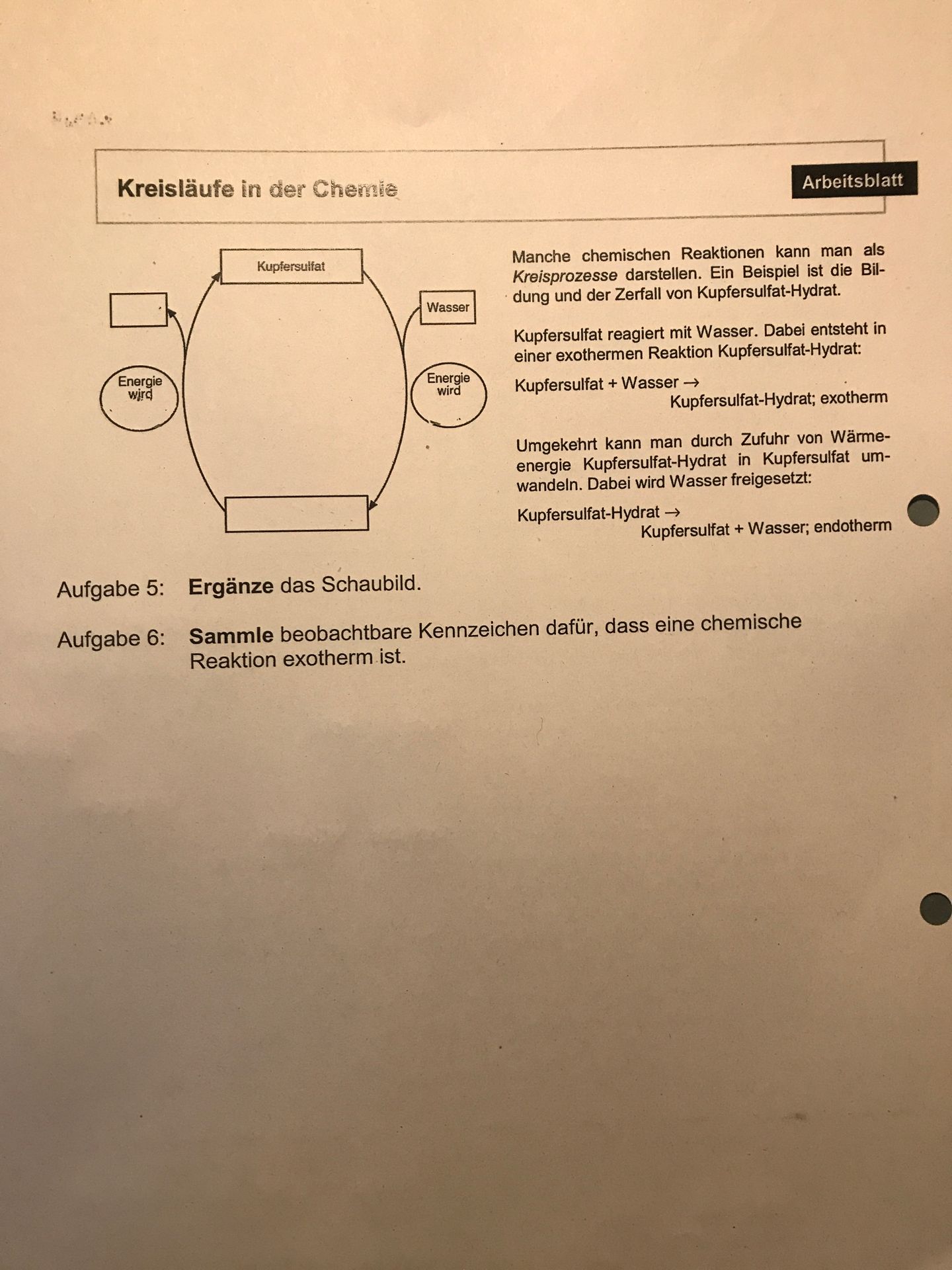 Was Sind Beobachtbare Kennzeichen Dass Eine Chemische Reaktion Exotherm Ist Gostudent