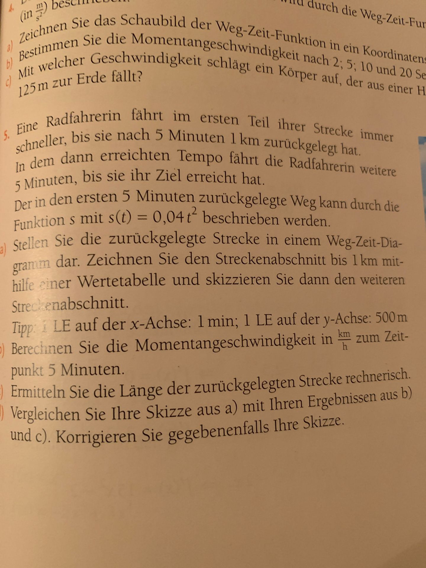 Anwendungsaufgabe zu Physik Weg-Zeit Diagramm | GoStudent