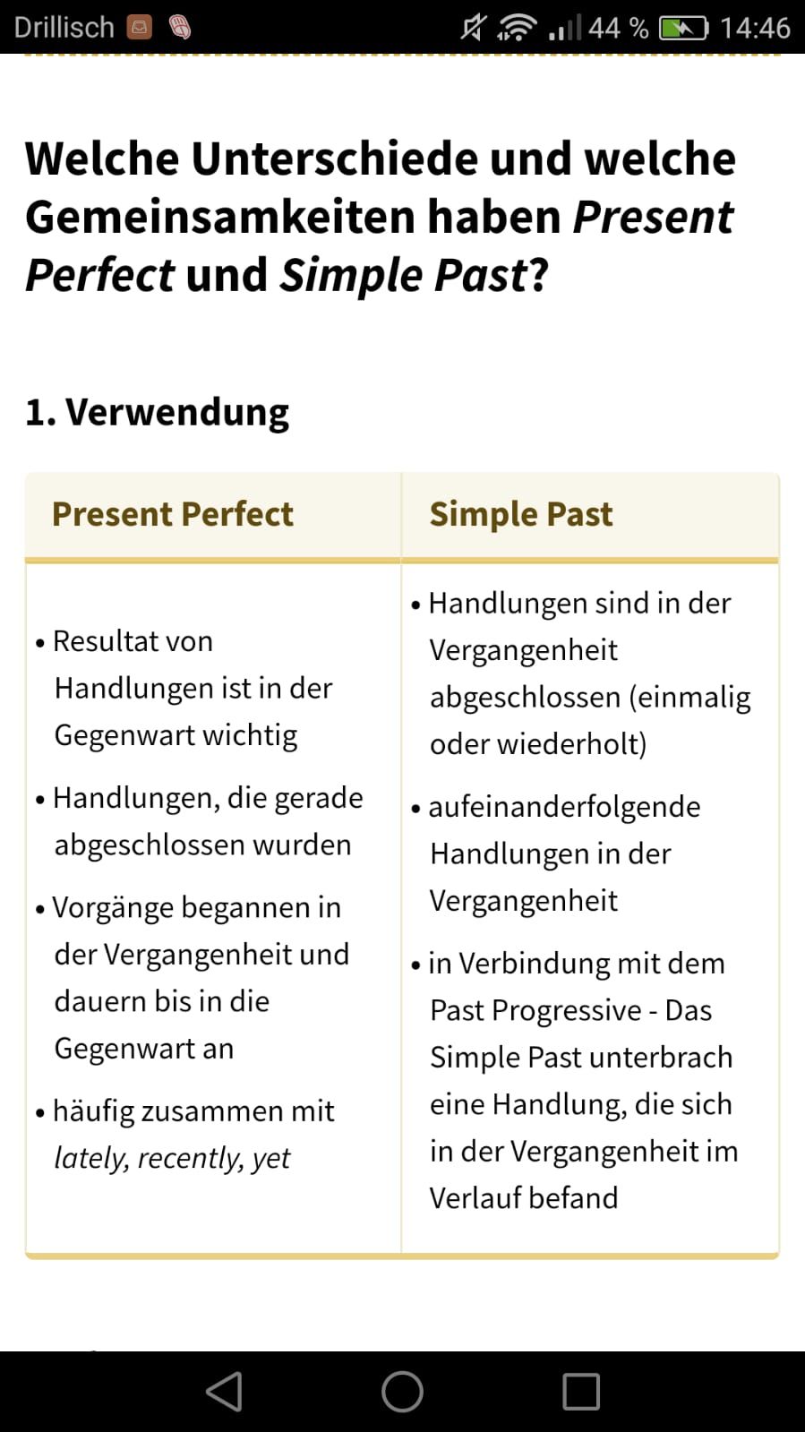 Wann Muss Ich Was Benutzen Simple Past Oder Present Perfect
