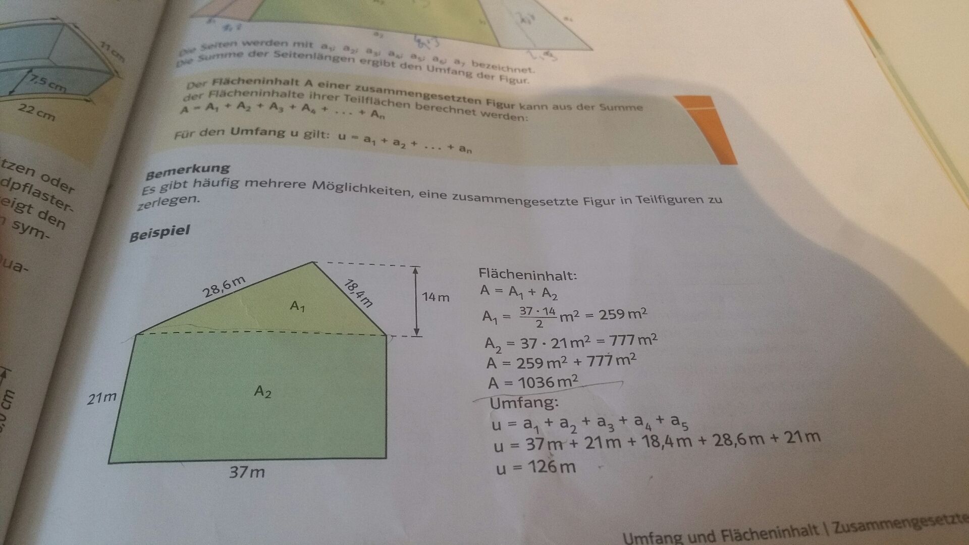 Warum wurde bei dem Beispiel nicht noch mal mit plus 37 ...