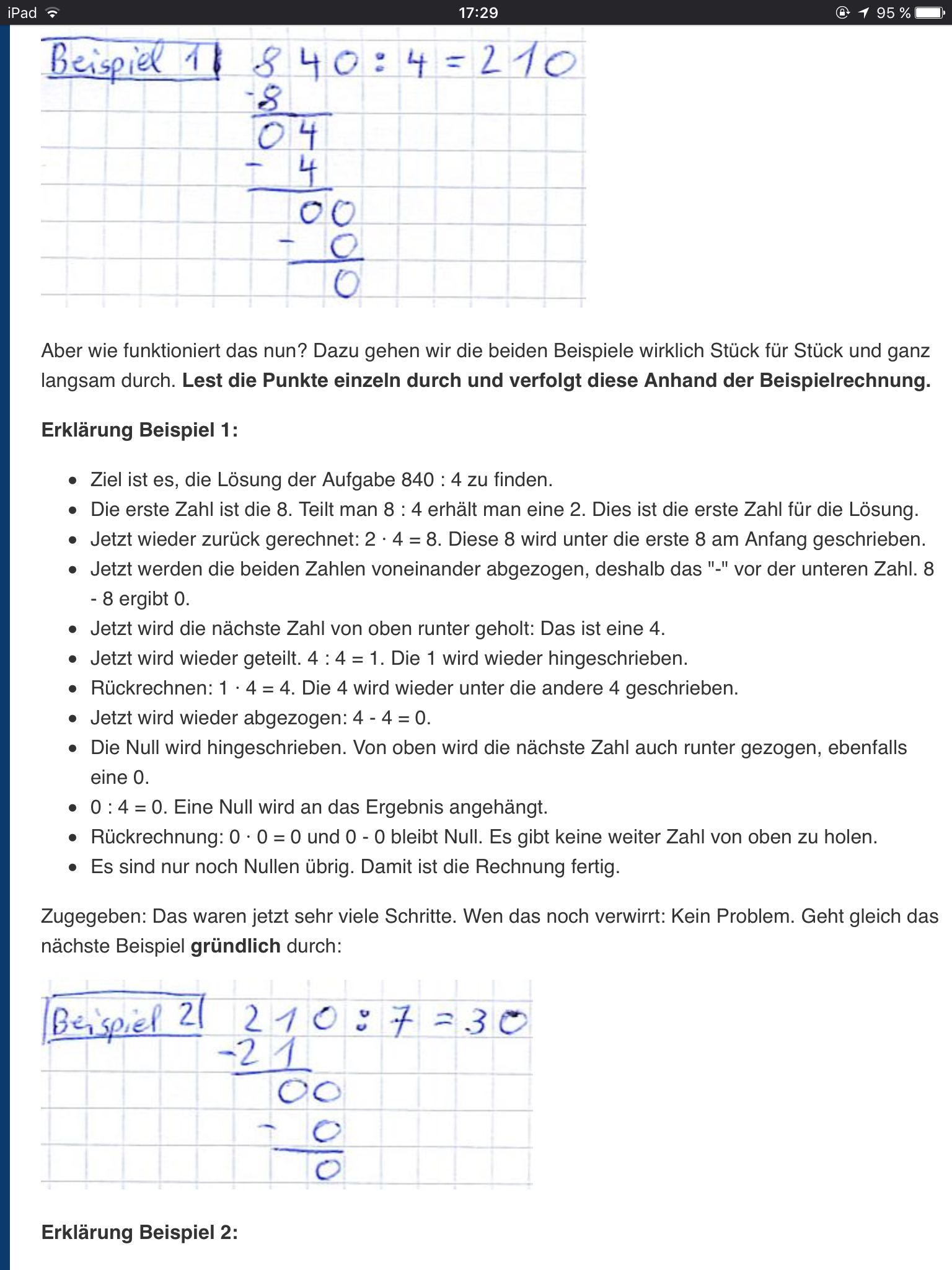 Wie Rechnet Man Schriftlich Geteilt Mit Komma
