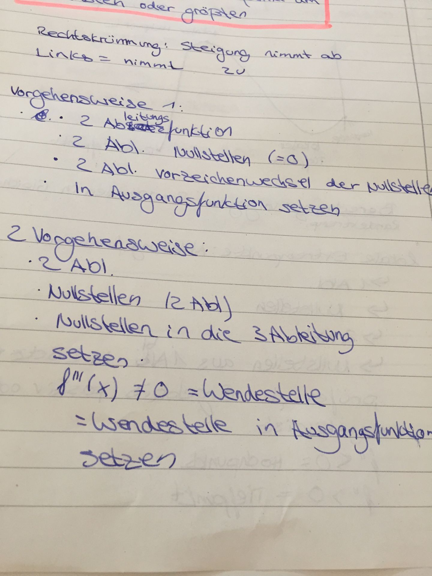 Wann muss man Wendepunkt ,und wann Extremstelle berechen ...